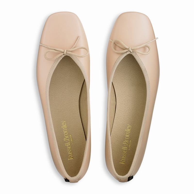 Baletki Russell And Bromley Angelina Damskie Brązowe | YGS1051VR
