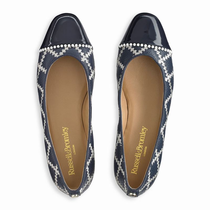 Baletki Russell And Bromley Boulevard Damskie Niebieskie | JNC2684TT
