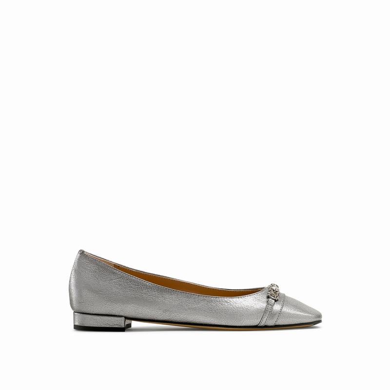 Baletki Russell And Bromley Posie Damskie Metallic | SNY5226GY