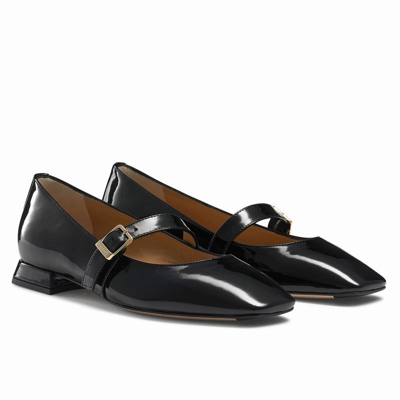 Baletki Russell And Bromley Queen Mary Damskie Czarne | LTE7950XJ