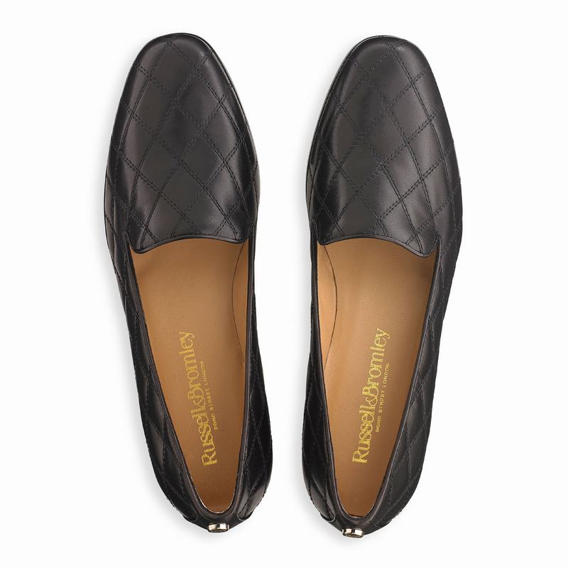 Baletki Russell And Bromley Smoking Damskie Czarne | IZH18100RU