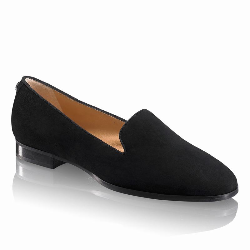 Baletki Russell And Bromley Smoking Damskie Czarne | JMW448MY