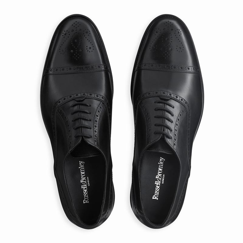 Buty Brogue Russell And Bromley Chiltern Męskie Czarne | QXV2739QY