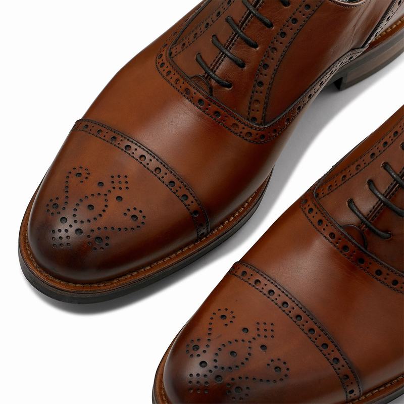 Buty Brogue Russell And Bromley Chiltern Męskie Brązowe | VGV2773TW