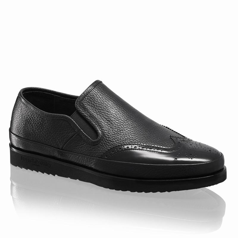 Buty Brogue Russell And Bromley Fiorentino Męskie Czarne | BEL4692GF