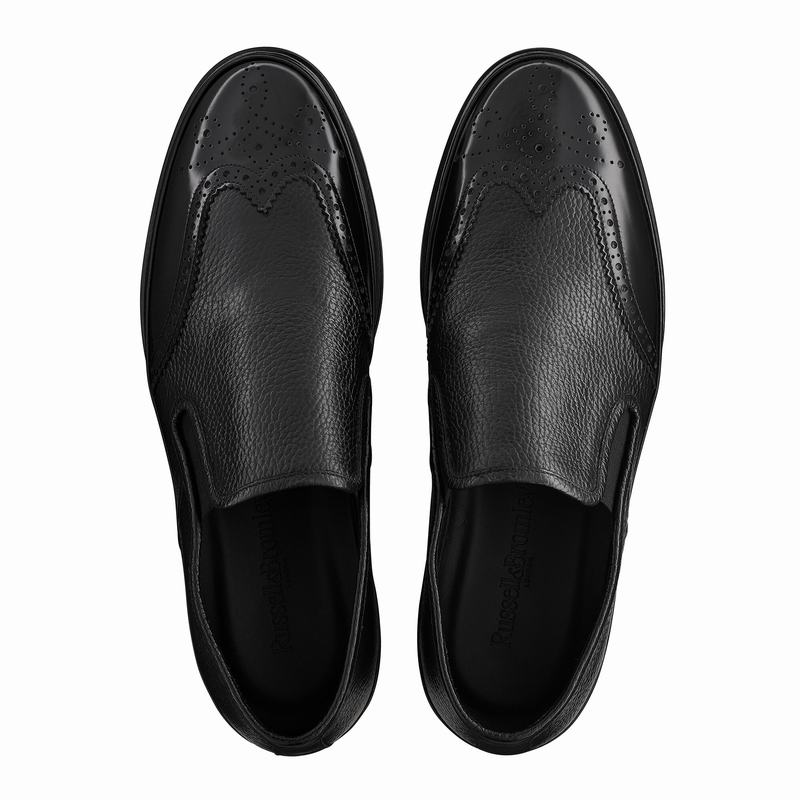 Buty Brogue Russell And Bromley Fiorentino Męskie Czarne | BEL4692GF