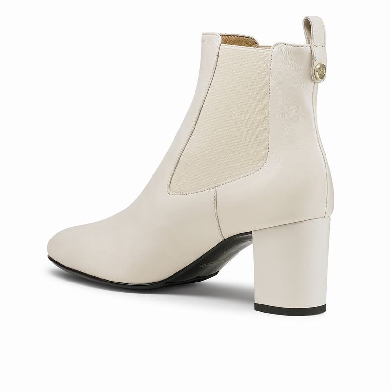 Buty Chelsea Russell And Bromley Beetle Damskie Kremowe Białe | SJD922BR