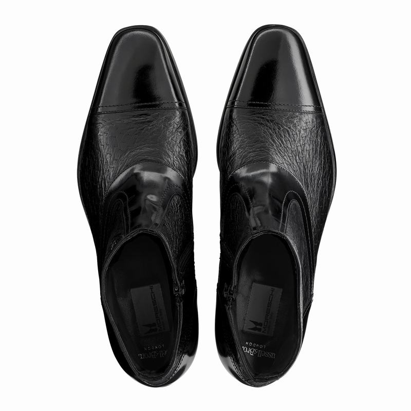 Buty Chelsea Russell And Bromley Bergamo Męskie Czarne | BIO587KJ