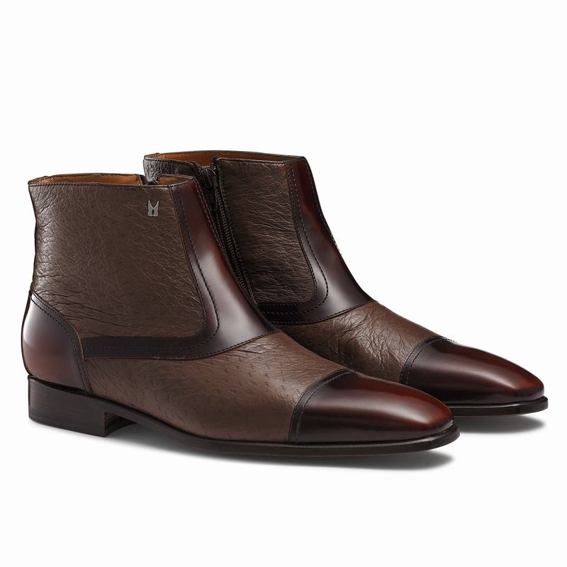 Buty Chelsea Russell And Bromley Bergamo Męskie Czerwone | NBF6182WU