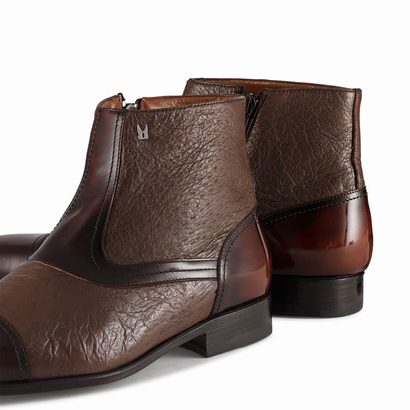 Buty Chelsea Russell And Bromley Bergamo Męskie Czerwone | NBF6182WU