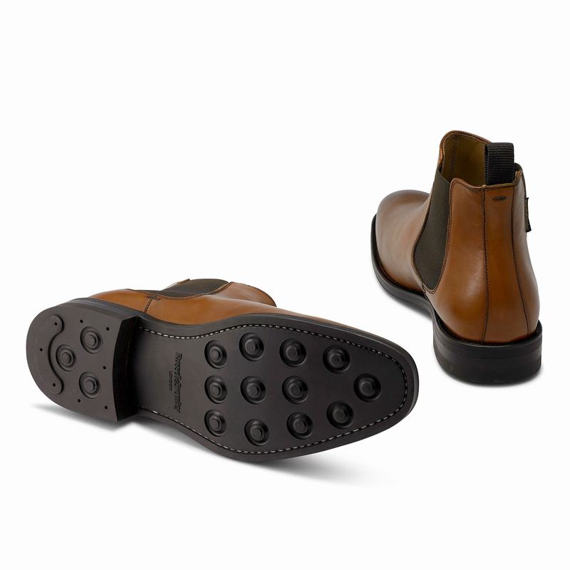 Buty Chelsea Russell And Bromley Burlington Męskie Brązowe | LYM265HS