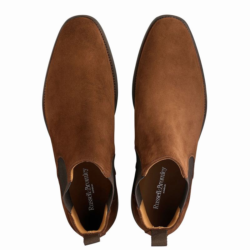 Buty Chelsea Russell And Bromley Burlington Męskie Brązowe | QJX199ZX
