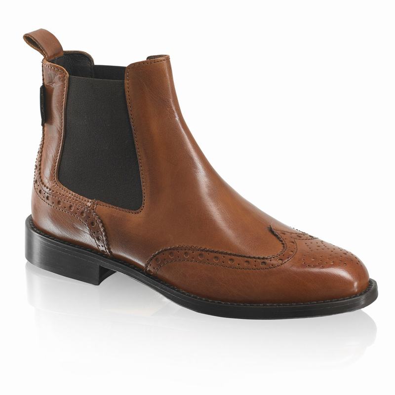 Buty Chelsea Russell And Bromley Cadogan Damskie Brązowe | IIY8845KQ