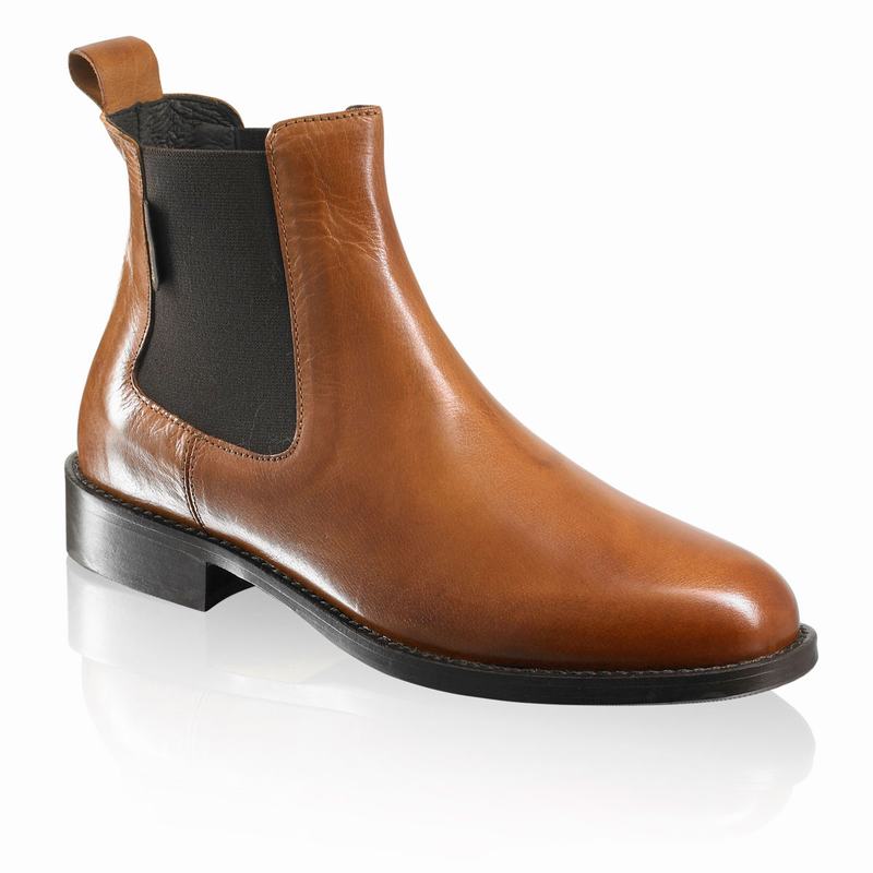 Buty Chelsea Russell And Bromley Chelsea Damskie Brązowe | HSL9825EI