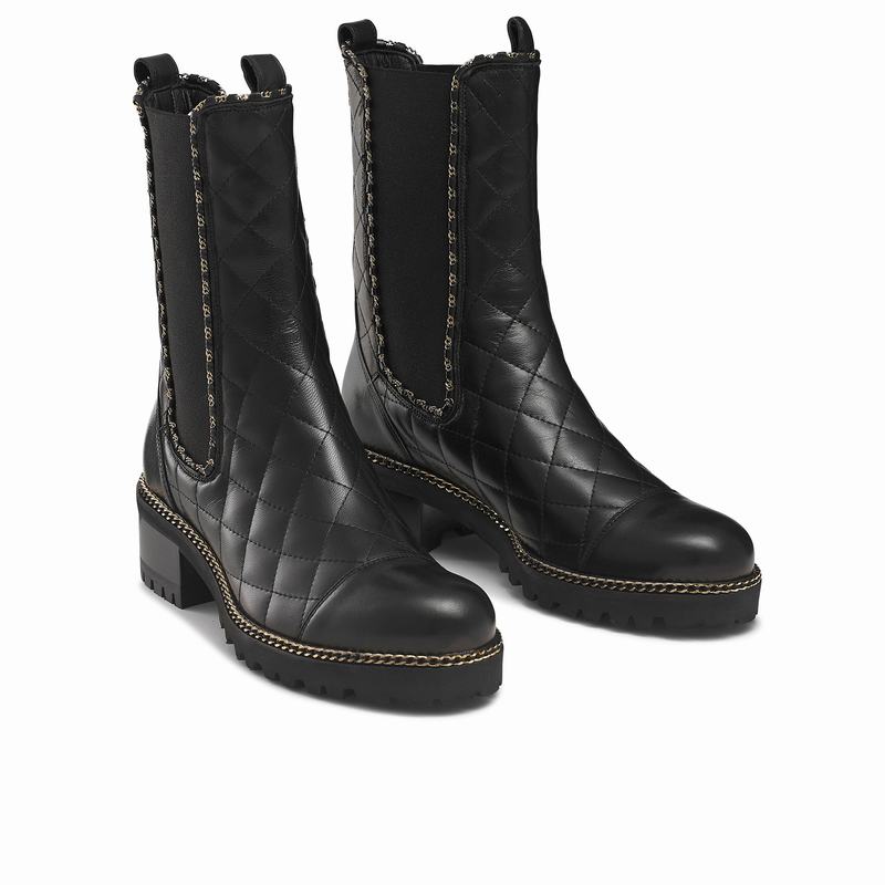 Buty Chelsea Russell And Bromley Dramaqueen Damskie Czarne | NSC3079DD