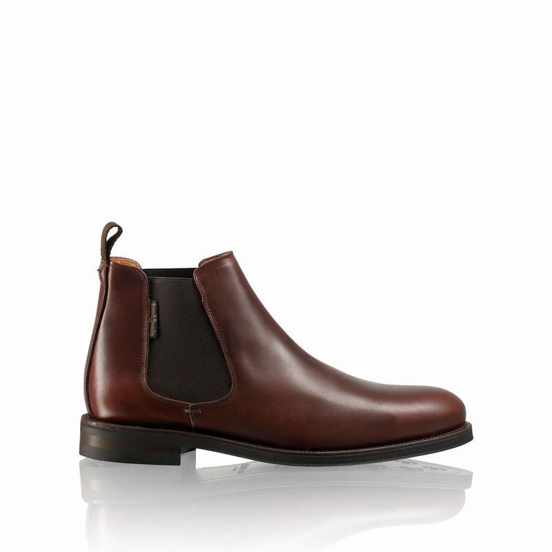 Buty Chelsea Russell And Bromley Guildford Męskie Brązowe | NFB928UE