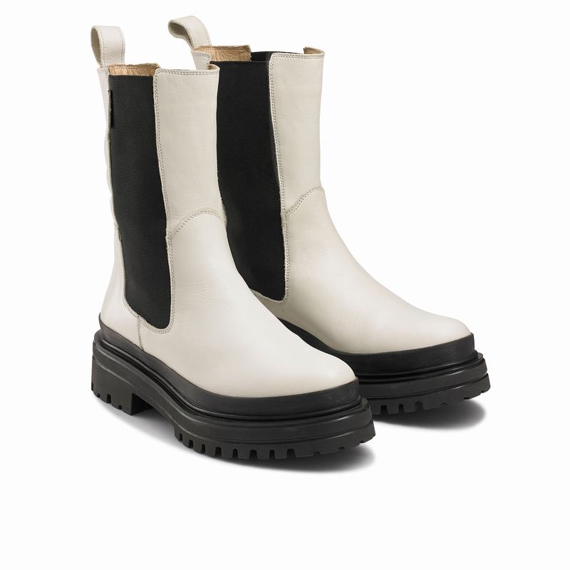Buty Chelsea Russell And Bromley Highway Damskie Białe | QHF7973LY