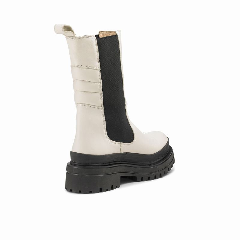 Buty Chelsea Russell And Bromley Highway Damskie Białe | QHF7973LY