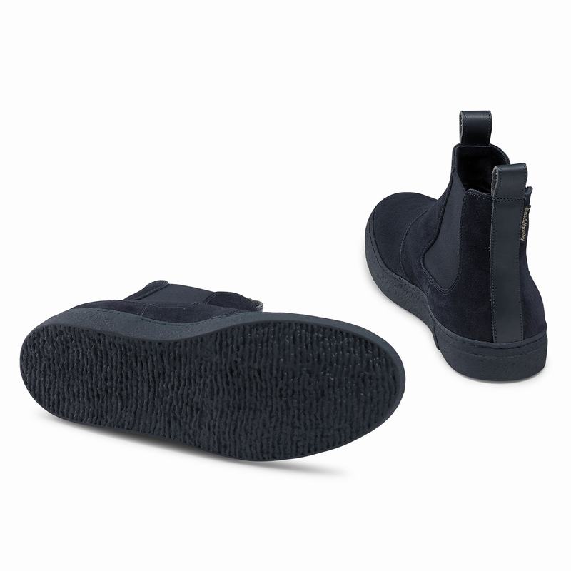 Buty Chelsea Russell And Bromley Humble Męskie Niebieskie | ZSL3820CA