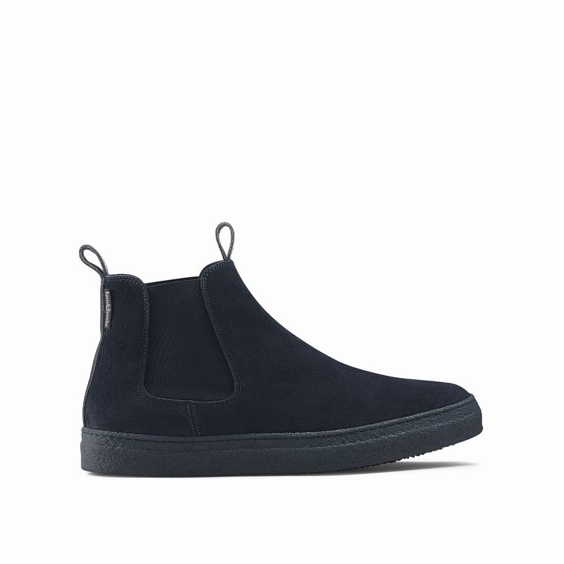 Buty Chelsea Russell And Bromley Humble Męskie Niebieskie | ZSL3820CA