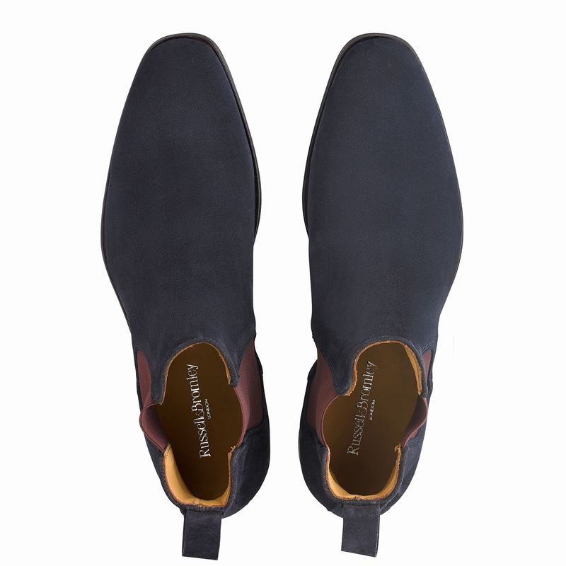 Buty Chelsea Russell And Bromley Jean Paul Męskie Niebieskie | RXK7514OQ
