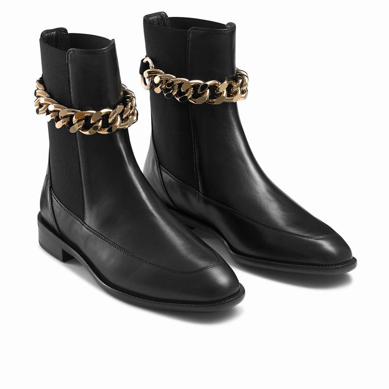 Buty Chelsea Russell And Bromley Lovechain Damskie Czarne | MKX9159DY