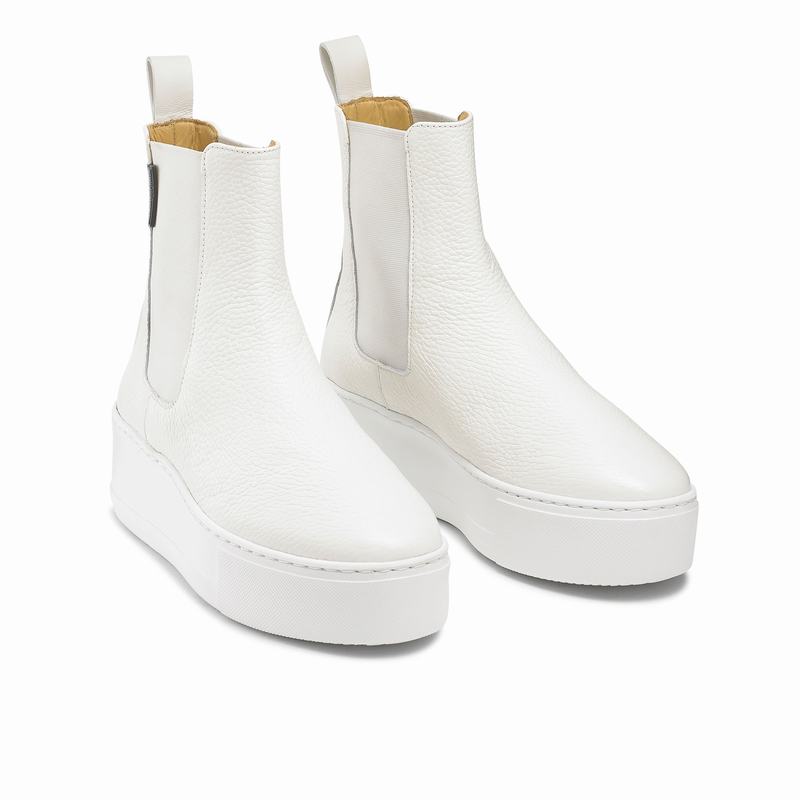 Buty Chelsea Russell And Bromley Park Way Damskie Białe | HWE7526XA