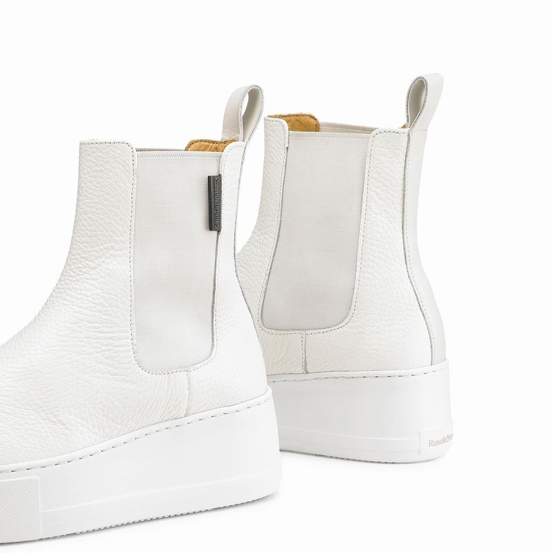 Buty Chelsea Russell And Bromley Park Way Damskie Białe | HWE7526XA