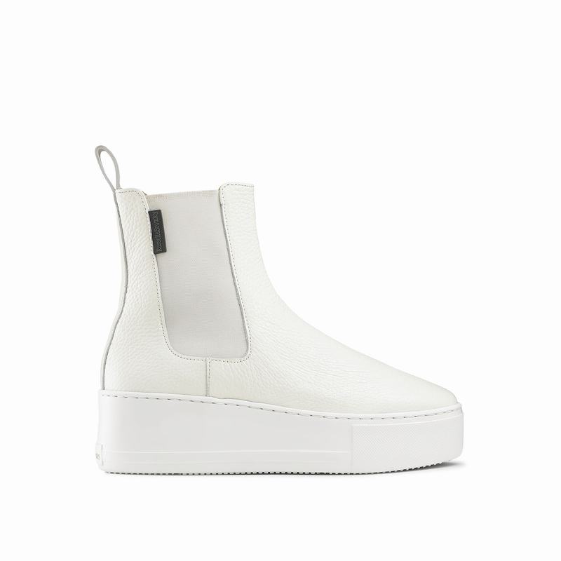 Buty Chelsea Russell And Bromley Park Way Damskie Białe | HWE7526XA