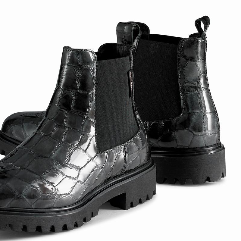 Buty Chelsea Russell And Bromley Winchelsea Damskie Szare | LGD9817KU