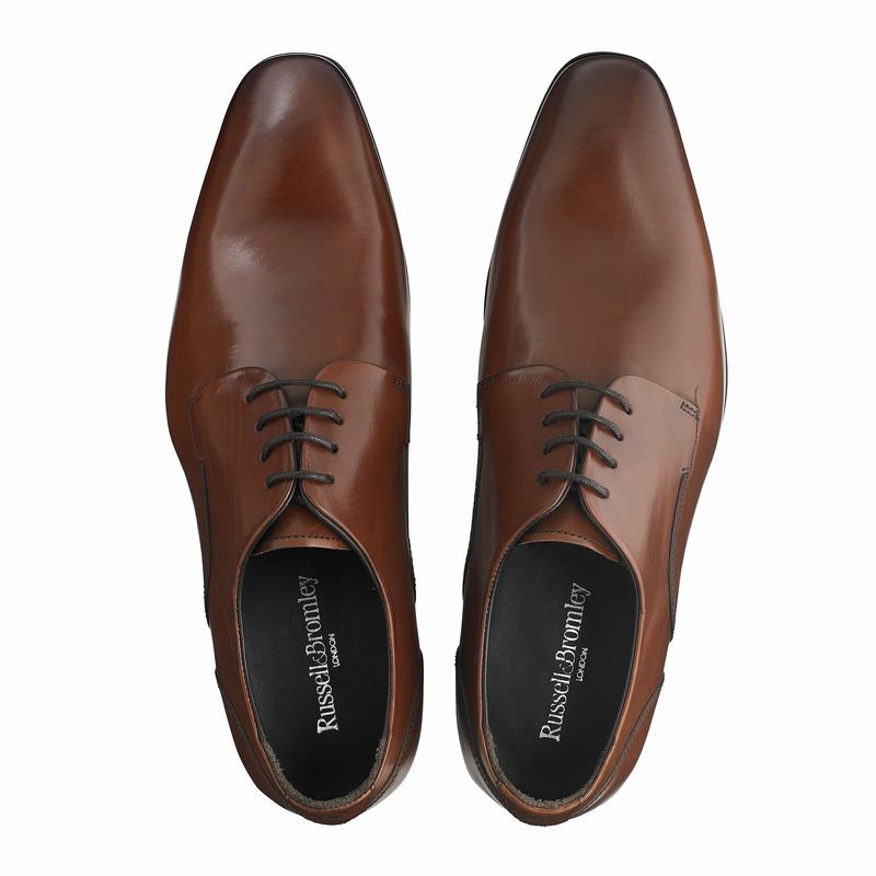 Buty Derby Russell And Bromley City Męskie Brązowe | MRH979TJ
