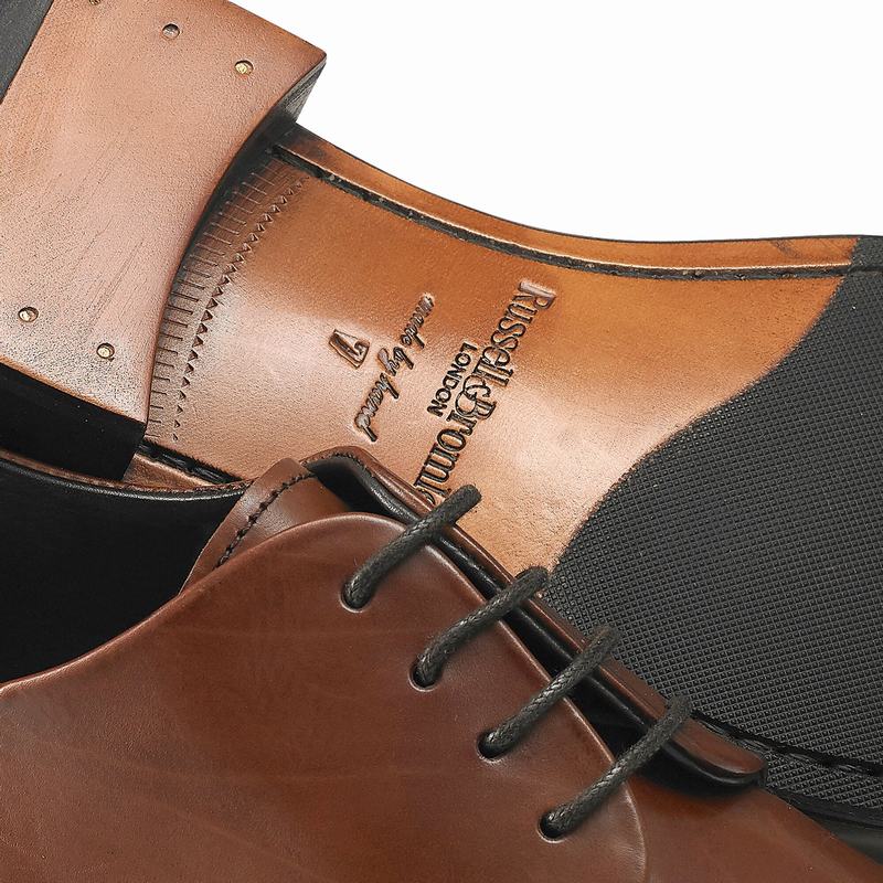 Buty Derby Russell And Bromley City Męskie Brązowe | MRH979TJ
