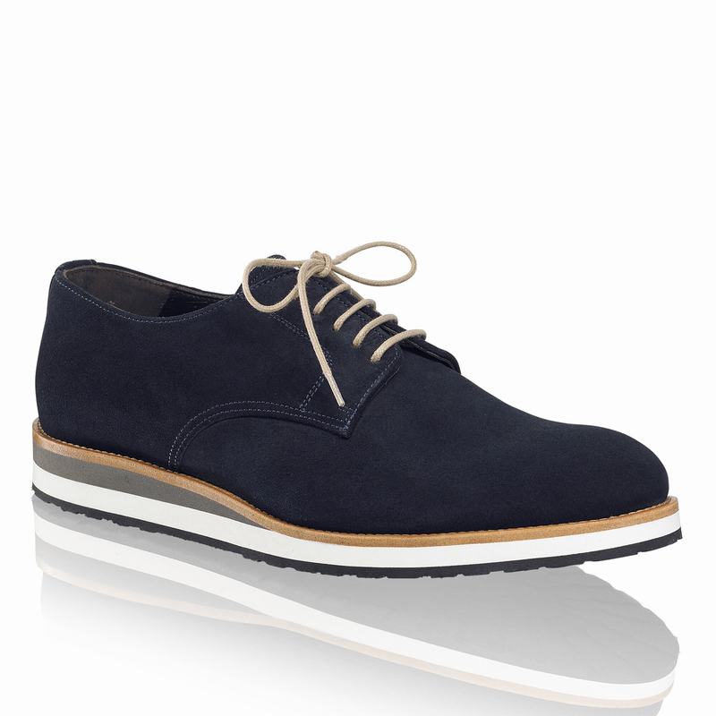 Buty Derby Russell And Bromley Passport Męskie Niebieskie | FZR9221ZT