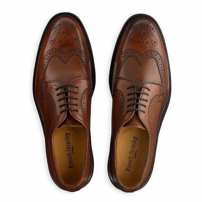 Buty Derby Russell And Bromley Southport Męskie Brązowe | BLJ2758KW