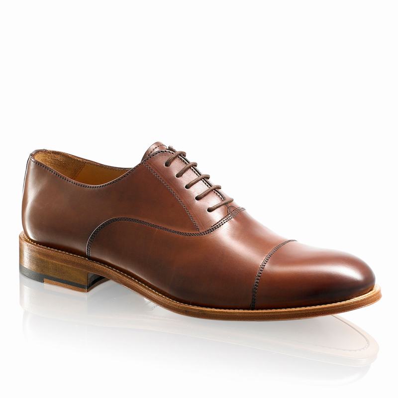 Buty Oksfordy Russell And Bromley Boris Męskie Brązowe | ZAD52XS