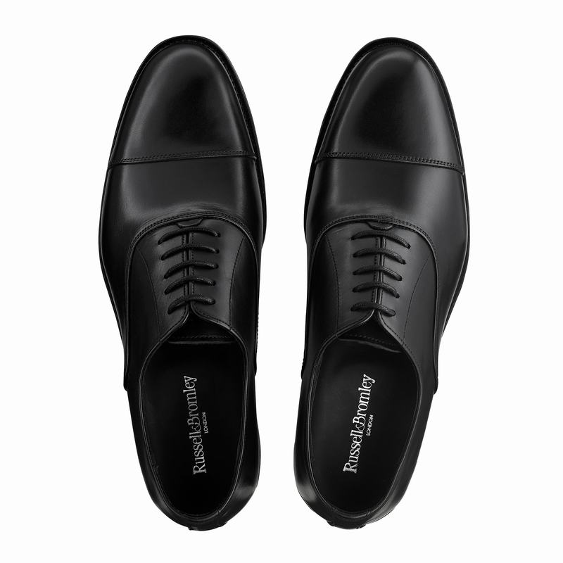 Buty Oksfordy Russell And Bromley Boris Męskie Czarne | ZYA10074BW