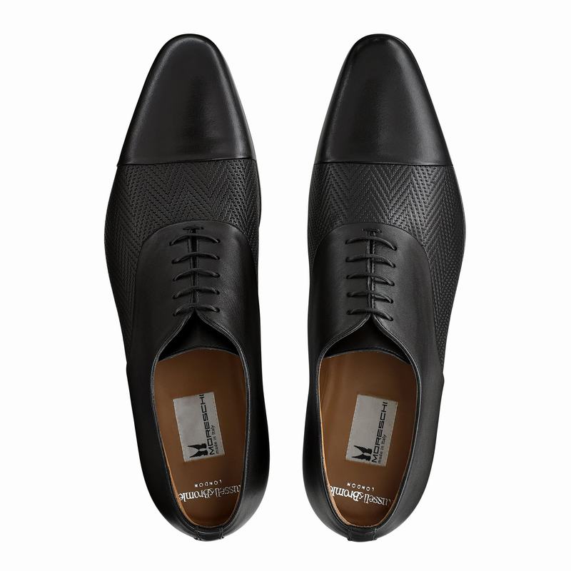 Buty Oksfordy Russell And Bromley Know How Męskie Czarne | UZR649PR