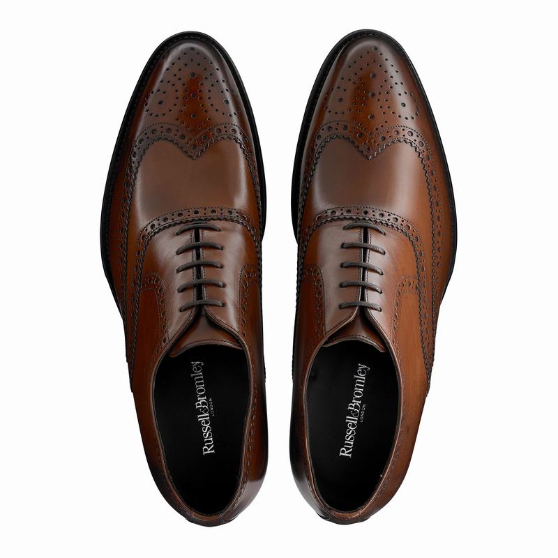 Buty Oksfordy Russell And Bromley Oak Męskie Brązowe | DOB7551XL
