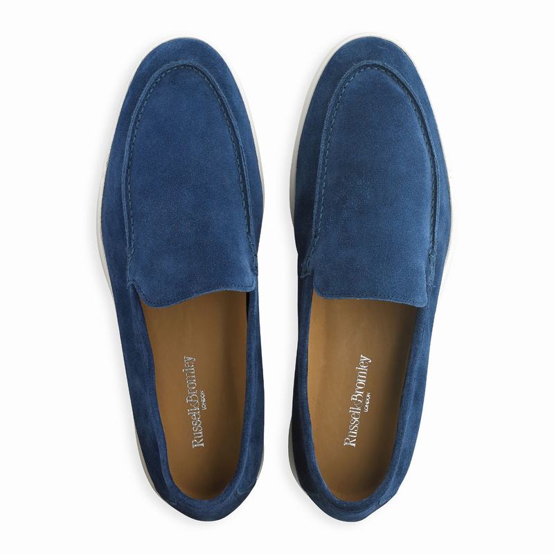 Buty Slip On Russell And Bromley Carmel Męskie Niebieskie | VQF7029ZV