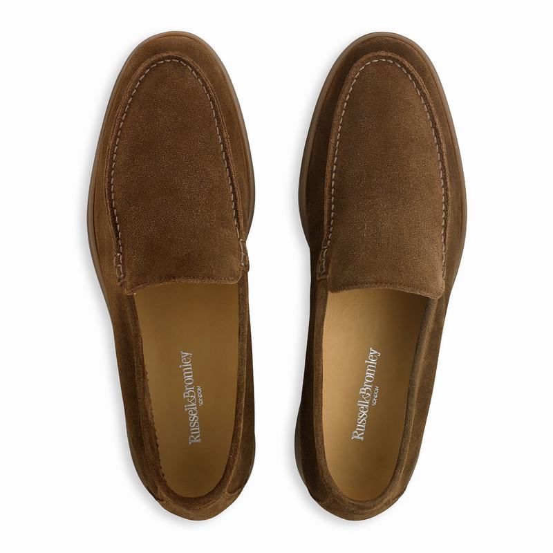 Buty Slip On Russell And Bromley Carmel Męskie Brązowe | ZDO1121AX