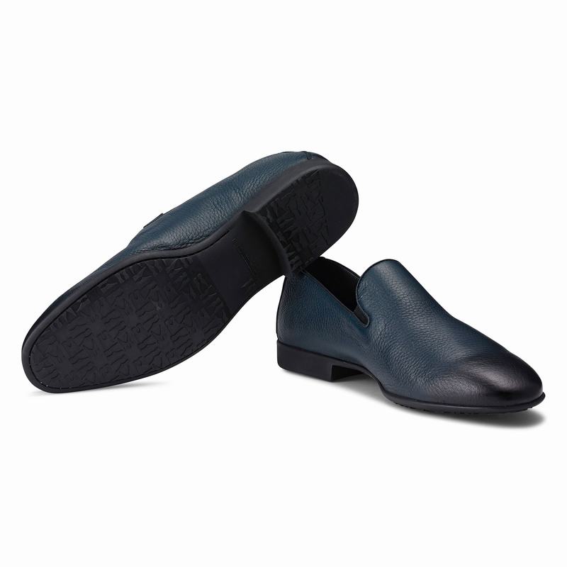 Buty Slip On Russell And Bromley Diretto Męskie Niebieskie | NRH4228BA