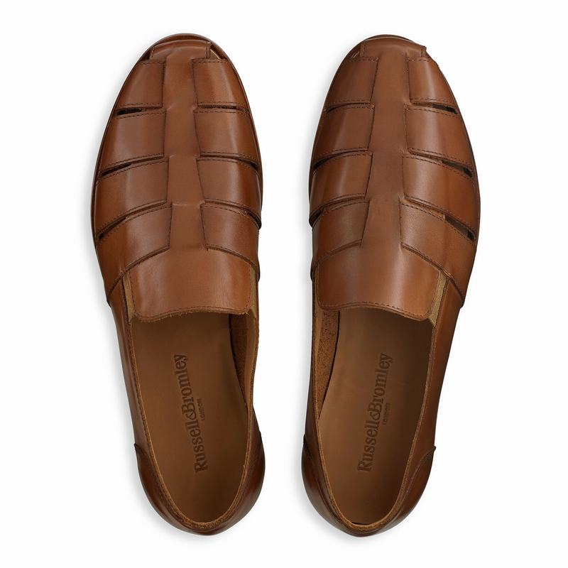 Buty Slip On Russell And Bromley Mariner Męskie Brązowe | QVU3968KA