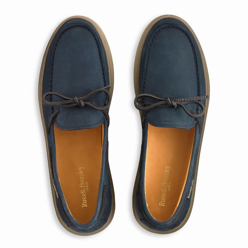 Buty Slip On Russell And Bromley On Shore Męskie Niebieskie | MPD9911FW