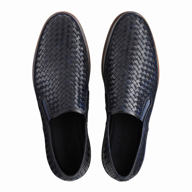Buty Slip On Russell And Bromley Sanmarino Męskie Niebieskie | UKP9883HN