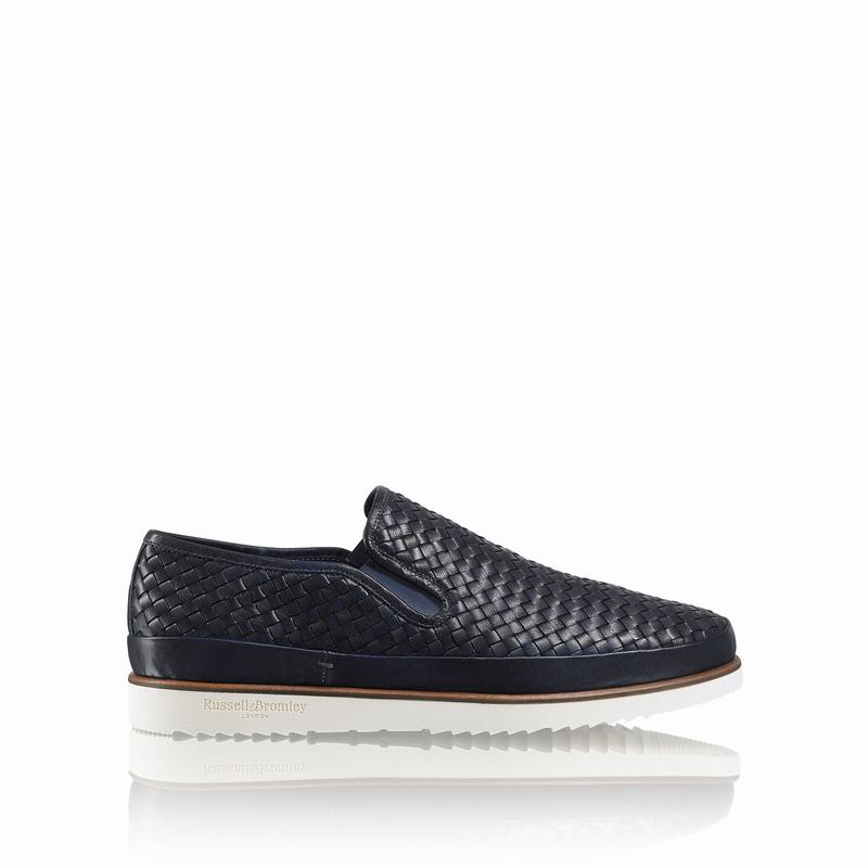 Buty Slip On Russell And Bromley Sanmarino Męskie Niebieskie | UKP9883HN