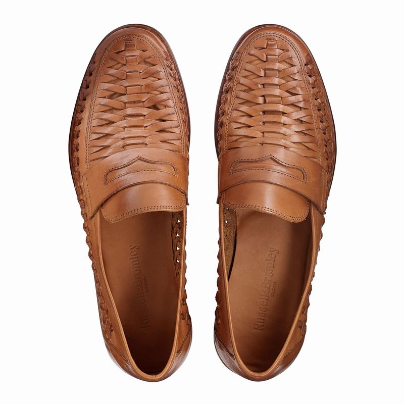 Buty Slip On Russell And Bromley Uppercut Męskie Brązowe | NTH9419YR