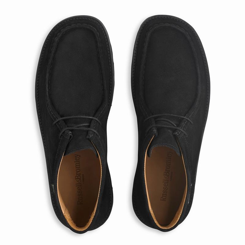 Buty Sznurowane Russell And Bromley Ontario Hi Męskie Czarne | ADZ7472IK