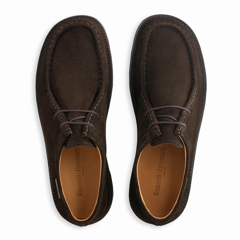 Buty Sznurowane Russell And Bromley Ontario Lo Męskie Brązowe | TOB6452EO