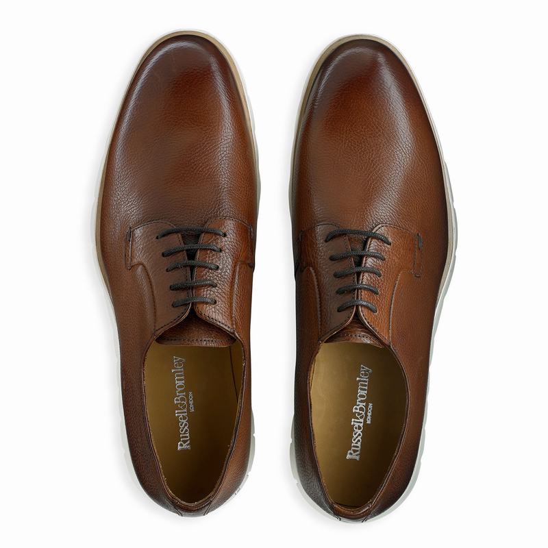 Buty Sznurowane Russell And Bromley Socialite Męskie Brązowe | LKQ193GZ
