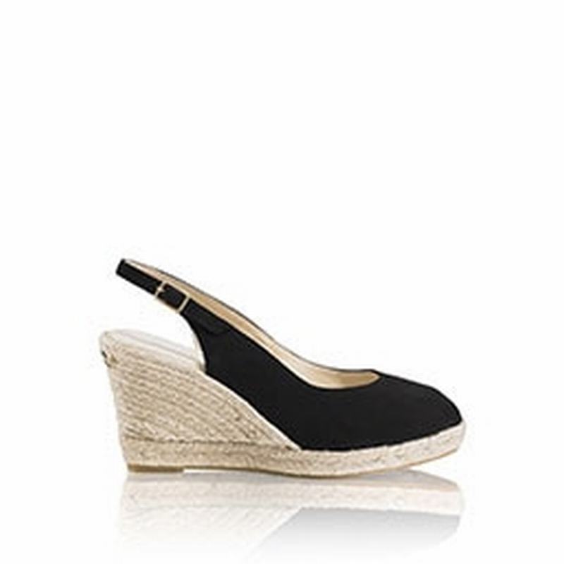 Espadryle Russell And Bromley Candyfloss Damskie Czarne | DQP7615JI